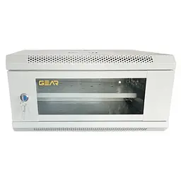 Шафа настінна GEAR 4U 19 600x450x280 мм, + Полиця 19, grey (GWMSN-4U-600-450G)
