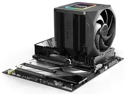Кулер для процесора be quiet! Dark Rock Elite, Black, алюміній/мідь, 2x135 мм, для Intel 1851/1700/1200/115x, AMD AM5/AM4, до 280 Вт, висота 168 мм (BK037) - мініатюра 6