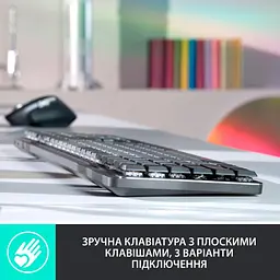 Клавіатура Logitech MX Mechanical Wireless Illuminated Performance Graphite (920-010757) - мініатюра 3