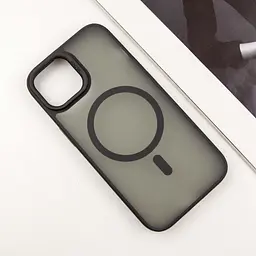 TPU+PC чохол Blueo Skin Friendly Frosted with MagSafe для Apple iPhone 15 (6.1) Чорний / Black - мініатюра 3