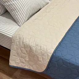 Покривало декоративне LeLit бежеве з бірюзовим 210х215 см (le2000000297880) - мініатюра 7