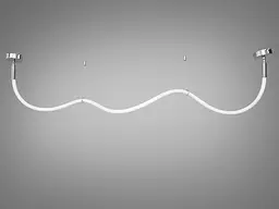 Люстра стельова LED Diasha SY9610-2000CH, 22W, 3200K, срібна, сучасний стиль для вітальні