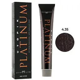 Професійна стійка крем-фарба для волосся Hipertin Platinum 4.35 шатен золотисто-червоний 60 мл - мініатюра 2