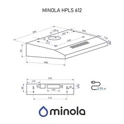Витяжка кухонна Minola HPLS 612 BL - мініатюра 12