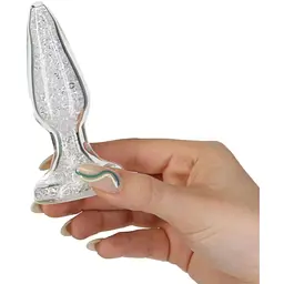 Скляна анальна пробка Pillow Talk Fancy Luxurious Glass Anal Plug ⌀3.1 см віброкуля в подарунок - мініатюра 8