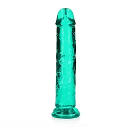 Фалоімітатор RealRock Crystal Clear 8'', 22 см (зелений)