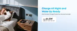 Мережевий зарядний пристрій Anker Charger 70W, 3xUSB-C, 1xUSB-A, Чорний (A121CG11) - мініатюра 2
