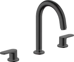 Змішувач Hansgrohe Vernis Blend для умивальника на 3 отвори з донним клапаном pop-up Matt Black 71553670 Чорний матовий