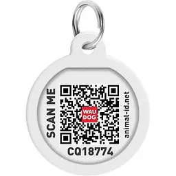 Адресник для собак і котів Waudog Smart ID з QR паспортом NASA, S, діаметр 25 мм - мініатюра 3