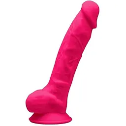 Фалоімітатор SilexD Johnny Pink (MODEL 1 size 7in), двошаровий, силікон + Silexpan, діаметр 3,8 см