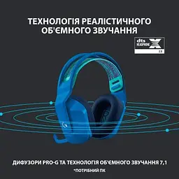 Навушники Logitech G733 Lightspeed Wireless RGB Gaming Headset Blue (981-000943) - мініатюра 10