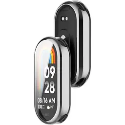 Чохол-накладка DK Silicone Face Case для Xiaomi Mi Band 8 (016403) (silver) - мініатюра 2