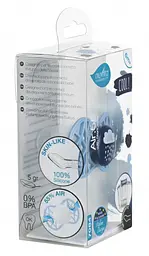 Силіконова ортодонтична пустушка Nuvita Air55 Cool Love, 6-12 міс., темно-синій (NV7084CB) - мініатюра 3