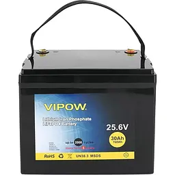 Акумулятор Vipow LiFePO4 24V [25.6V/30Ah/768Wh] [LiFePO4256-30/25] [152896]