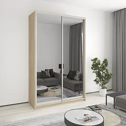 Шафа-купе дводверна MebelStar Комбо AL 2 Дзеркала 150x60x240 см Дуб сонома (MBS-4188)