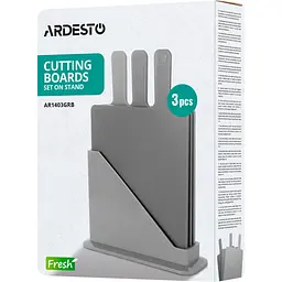 Набір дошок кухонних на підставці Ardesto Fresh 24.1х33х7.9 см 3 шт. (AR1403GRB) - мініатюра 8