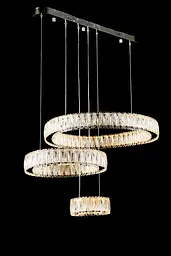 Світлодіодна люстра Splendid Ray L50804L/600+400+200/3 LED (CH) з кришталем, хром, 100 Вт, з пультом і димером - мініатюра 3