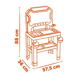 Ігровий набір Smoby Блек+Деккер Майстерня, 78 аксесуарів (7600360739) - мініатюра 3