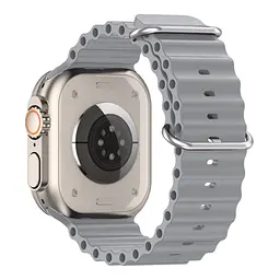 Ремінець до смарт-годинника Armorstandart Ocean Band для Apple Watch 49/46/45/44/42 (Series 1-3) Cloudy Grey (ARM85141) - мініатюра 3
