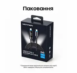 Кабель Vention TSIBF USB-C - USB-C PD 240 Вт з OLED-дисплеєм 1 м чорний (TSIBF) - мініатюра 14