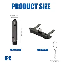 Переходник USB Type-C на Type-C 240W со складывающейся подставкой black - миниатюра 2