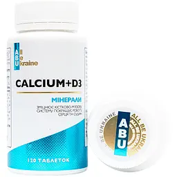 Кальцій All be Ukraine Calcium+D3 з вітаміном Д3 120 таблеток (ABU-01008) - мініатюра 4