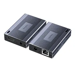 Активний VEGGIEG V-HE60 HDMI 2x1 конвертер 60m, HDMI 1080P, LAN CAT 5E/6At, Grey, Box