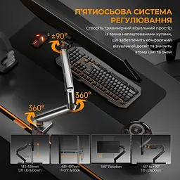 Кронштейн Anda Seat Stealth II 17''-32'' Orange AD-W-A6D-1S-BO - мініатюра 8