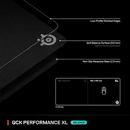 Ігрова поверхня SteelSeries QcK Performance XL - Balance 900x400x3,5мм (63433) - мініатюра 6