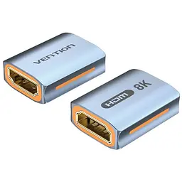 Перехідник HDMI F to HDMI F 8K Aluminum black Vention (AIUH0)