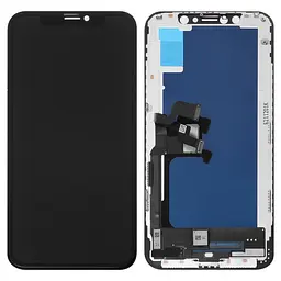 Дисплей для iPhone XS, чорний, з рамкою, , (TFT), YOUDA