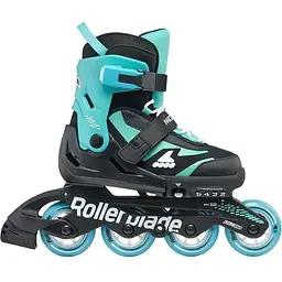 Ролики Rollerblade Microblade 28-32 Black/Light blue (1012-86B0751530-NK02-28-32) - мініатюра 2