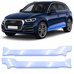 Антигравійна захисна бронеплівка за лекалами для Audi Q5 FY 2017-2020 - нижня зона кузова
