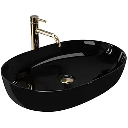 Умивальник Rea Cleo накладний black REA-U6757, Чорний
