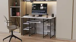 Комп'ютерний стіл Ferrum-decor Тім 75x120x70 чорний ДСП Білий 16мм (FRD-103970)
