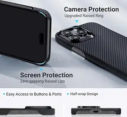 Оригінальний протиударний чохол Pitaka MagSafe MagEZ Case 4 для iPhone 15 KI1501A - мініатюра 9