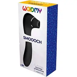 Вакуумний стимулятор з вібрацією Wooomy Smoooch Black Clitoral Suction & Vibration - мініатюра 4