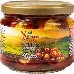 Перчик чері Yunus фарширований хумусом з перцем 300 г (8684718195382)