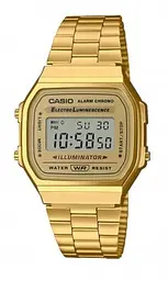 Сталеві наручний годинник унісекс Casio оригінал Японія Collection A168WG-9EF зі сталевим браслетом - мініатюра 5