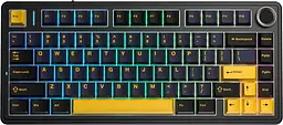 Клавіатура Aula F75 Wired Gasket Black Keycap Pink Switch EN/UA (6978080504890)