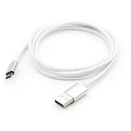 Дата кабель USB 2.0 AM to Micro 5P 1m LED silver Vinga (VCPDCMLED1S) - мініатюра 5