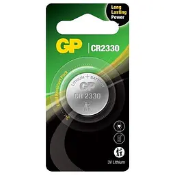 Батарейка GP CR2330 3B Lithium 1шт (GPCR2330E-2CPU1)