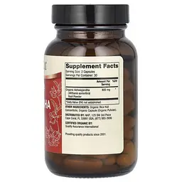 Ашваганда Organic Ashwagandha 400 mg 60 Capsules Dr. Mercola vit0006547 - мініатюра 2