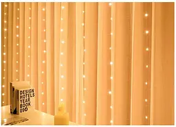 Гірлянда штора Sun Lamp великі краплі роси 3х2.5 м 250 LED з пультом від USB от powerbank - мініатюра 6