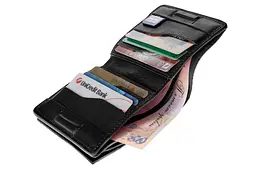 Чоловічий шкіряний гаманець GRANDE PELLE 10х10х2 см acs0029297 - мініатюра 6