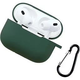 Чохол Silicone Case + Carbine для AirPods Pro 2 Dark Green [132178] - мініатюра 2
