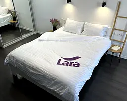 Постільна білизна LARA сатин-страйп 2х2 White d13009e160 з простирадлом на резинці 160х200х25см євро