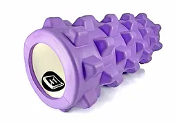 Масажний ролик EasyFit Grid Roller PRO 33 см Фіолетовий
