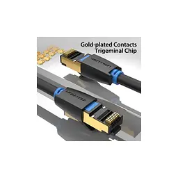 Патч-корд 10м, S/FTP cat 8 RJ-45 black Vention (IKABL) - мініатюра 5