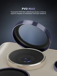 Захисне скло для камери Samsung Galaxy S24 Ultra 5G (SM-S928), Supreme BI, фіолетовий колір, з рамкою, глянцеве скло для захисту лінз, протиударне, прозоре, з клейовим шаром по контуру, не впливає на якість фото, ArmorStandart (ARM76605) - мініатюра 3
